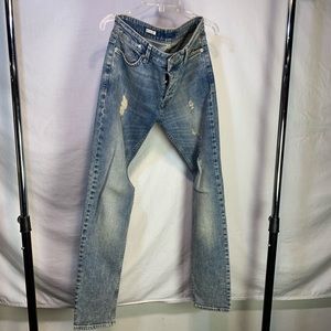 Topman Distressed Men's Stretch Skinny Jeans